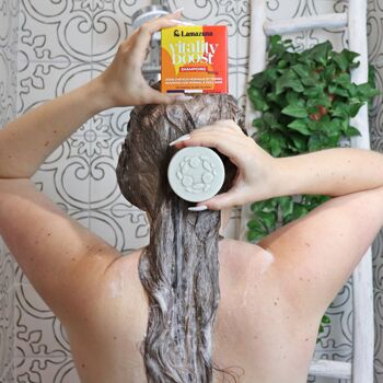 VRAC - Shampoing solide cheveux normaux - Vitality boost - Argile blanche et verte / Lemongrass - VRAC - Bewell
