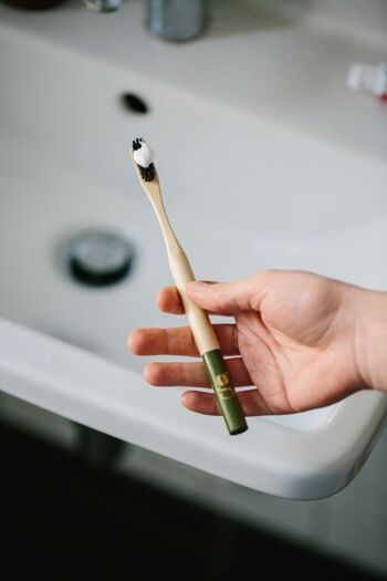 Grums Brosse à Dents en Bambou Olive - Bewell