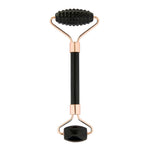 YÙ BEAUTY Obsidian Double Roller Visage + Corps (noir avec structure) - Bewell