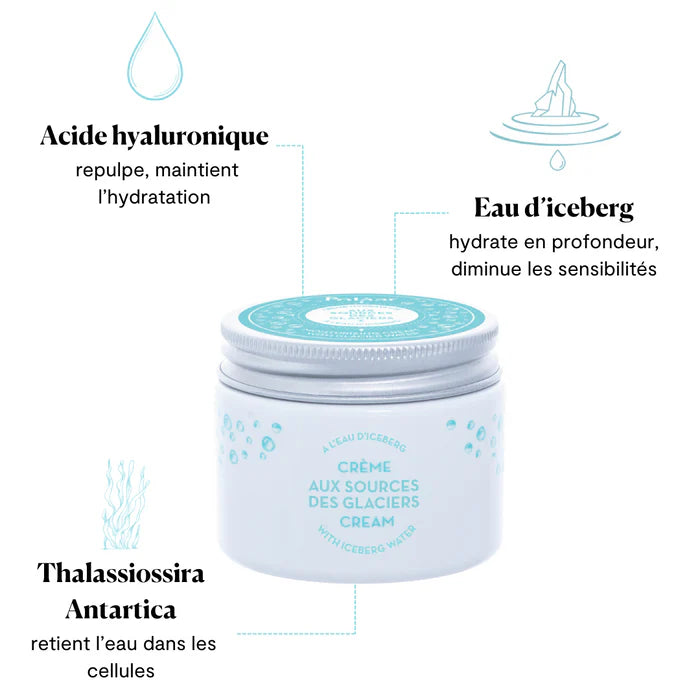 Crème Hydratante Aux Sources des Glaciers à l'Eau d'Iceberg - Bewell