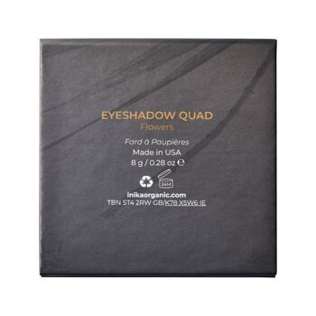 INIKA Palette de fards à paupières quadruple bio Fleurs 5g - Bewell