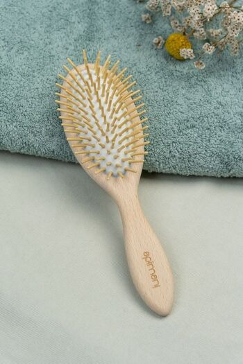 Brosse à cheveux Picots bois - 100% Naturelle Apimani - Bewell
