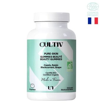 Gummies purifiants PURE-SKIN (Goût cassis - cure 1 mois) - Bewell