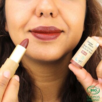 Rouge à lèvres bio à l'huile de ricin - Brun - V1 - Bewell