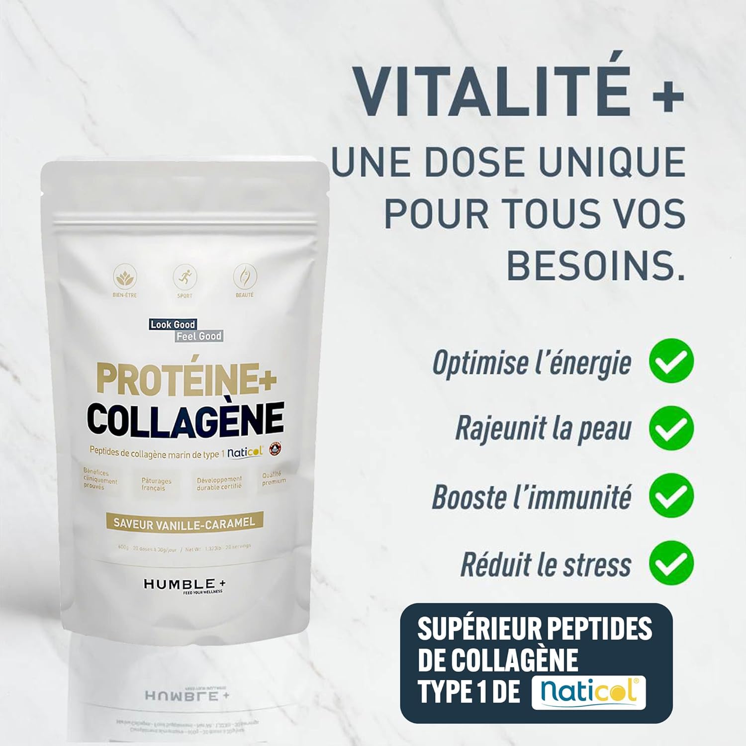 Collagène Marin Neutre en Poudre Humble+, Compléments alimentaires - Bewell - Bewell