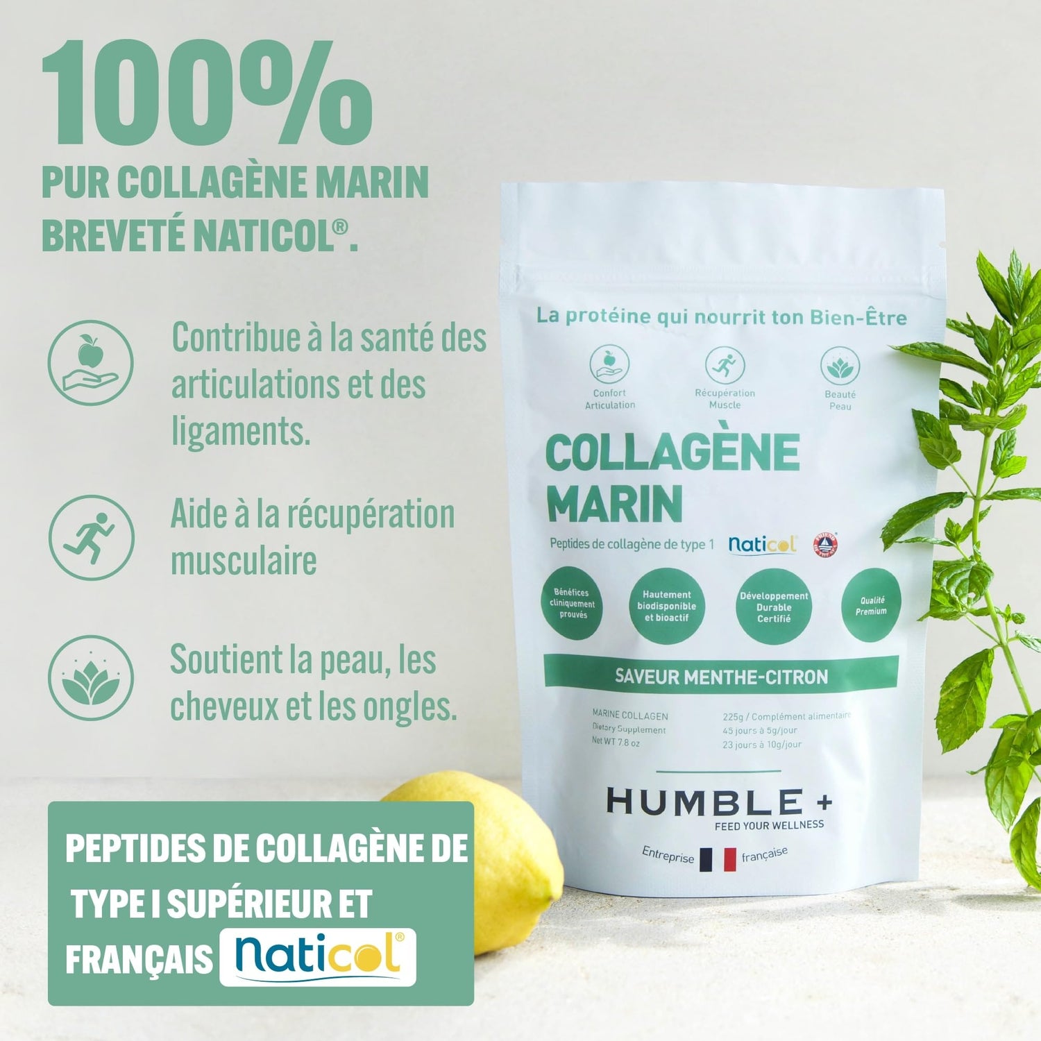 Collagène Marin Neutre en Poudre Humble+, Compléments alimentaires - Bewell - Bewell
