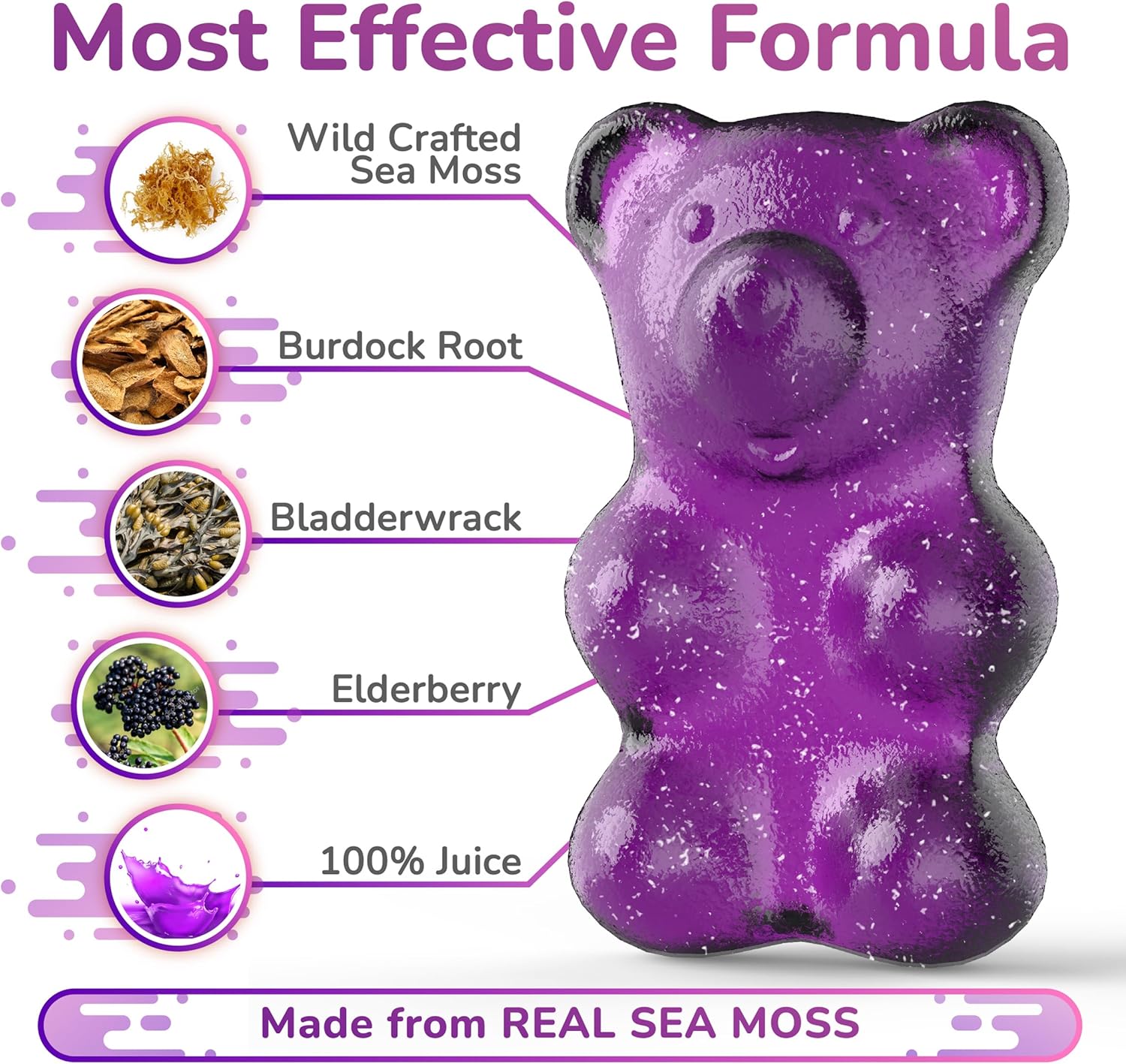 Gummies à la Mousse de Mer et au Sureau - True Sea Moss - Bewell