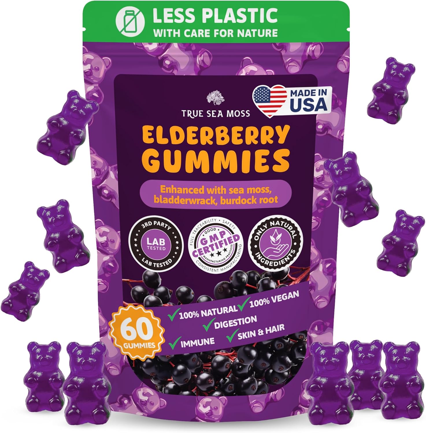 Gummies à la Mousse de Mer et au Sureau - True Sea Moss - Bewell