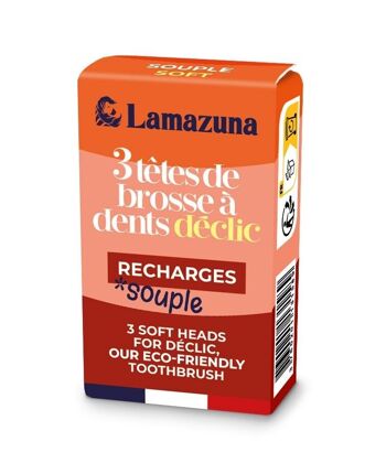 Recharge de 3 têtes de brosse à dents - Souple - Bewell