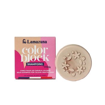 Shampoing solide cheveux colorés - Color block - Huile de cerise - Bewell