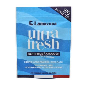 Dentifrice à croquer BIO - Menthe et fluor - Ultra fresh - 120 pastilles - Bewell
