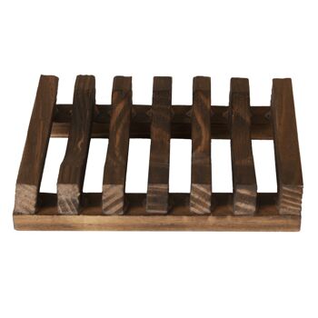 Barre de shampoing / porte-savon en bois - Bewell