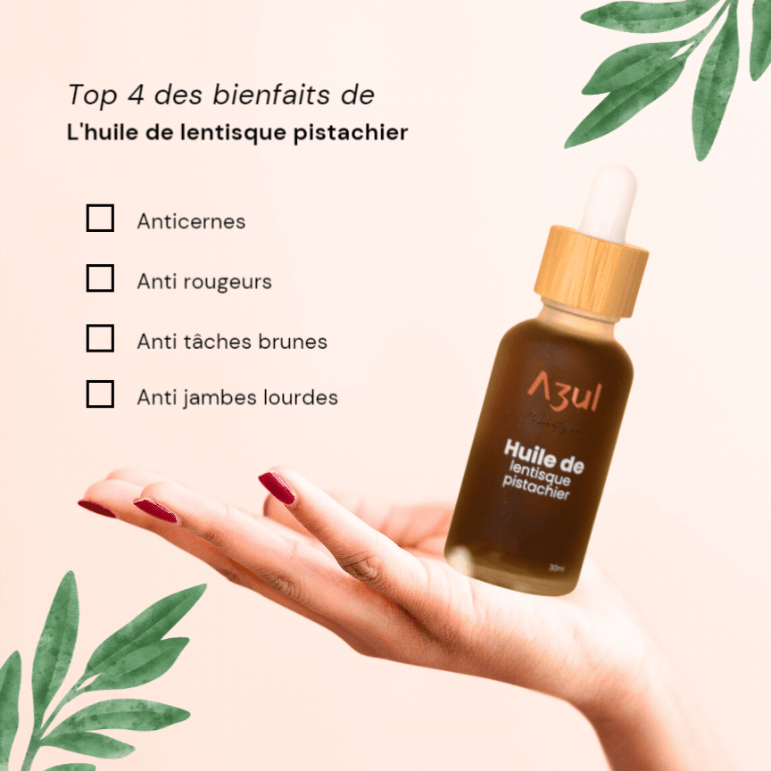 Huile de Lentisque Pistachier BIO 30ml - Rituel Anticernes - Bewell