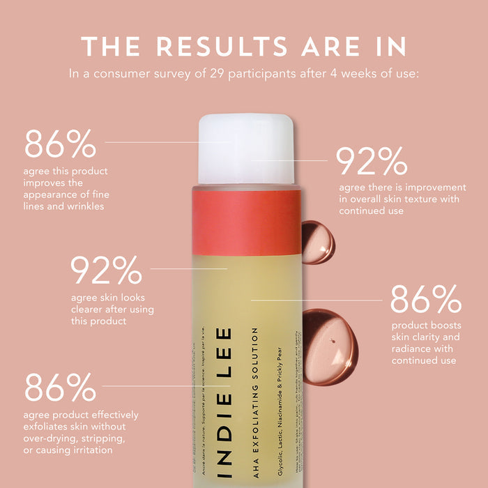 AHA Exfoliating Solution - Lotion exfoliante aux AHA Indie Lee - Bewell