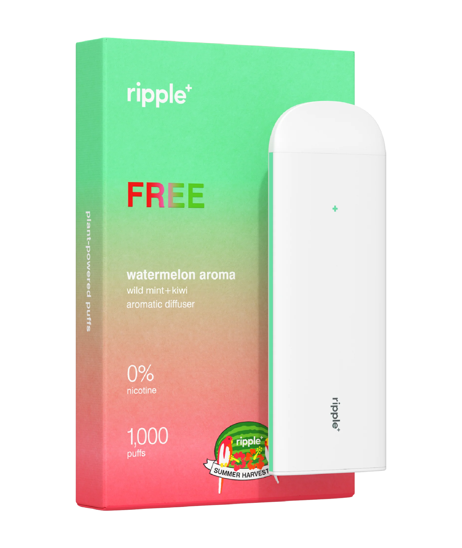 Ripple diffuser free zero nicotine watermelon aroma, Ripple+ - Bewell Ripple diffuser free zero nicotine watermelon aroma, Ripple+ - Bewell