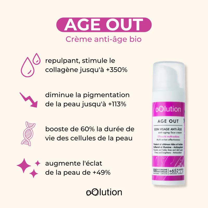 Crème Anti-âge raffermissante et hydratante - Age Out - Bewell