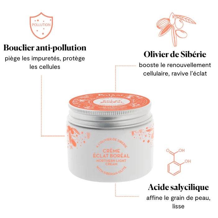 Crème Lissante Éclat Boréal à l'Olivier de Sibérie - Bewell