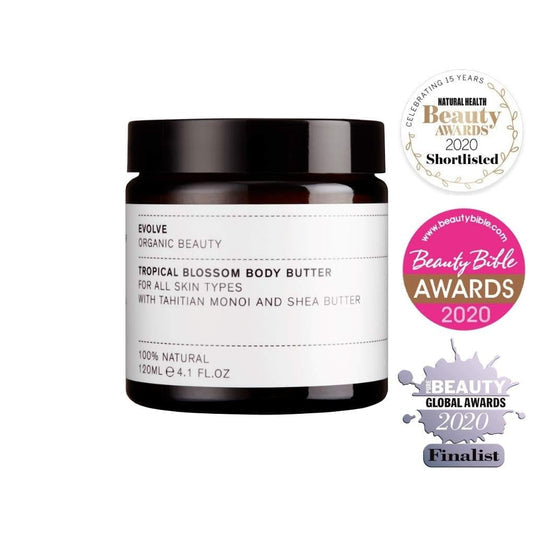 EVOLVE Tropical Blossom Organic Body Butter 120ml- Beurre corporel bio fleurs tropicales - Bewell