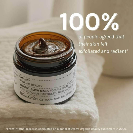 EVOLVE Radiant Glow 2-in1 Mask Scrub  60ml - Masque Bio Radiant Glow - Bewell