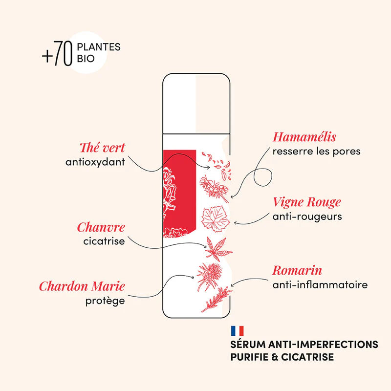 Sérum anti imperfections purifiant et régulateur- Game Over - Bewell