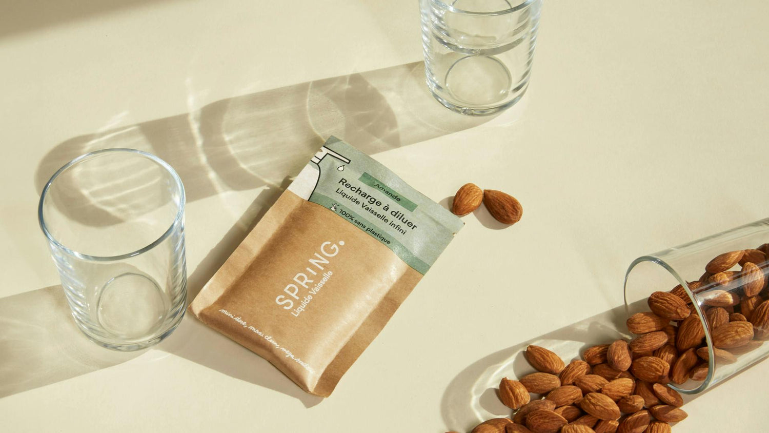 Liquide vaisselle rechargeable - Amande - Bewell