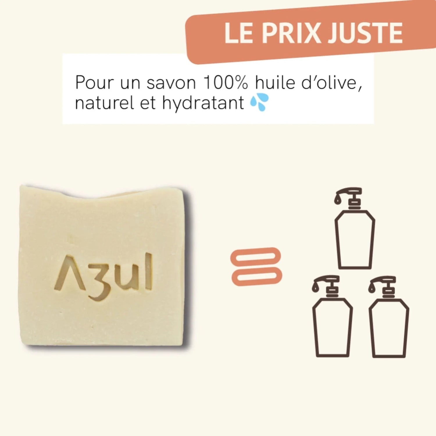 Savon SAF à l'Huile d'Olive pour Peaux Sensibles - Azemmur - Bewell
