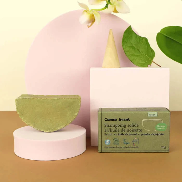 Shampoing solide bio à l'huile de de Brocoli (cheveux abîmés) -V2 - Bewell