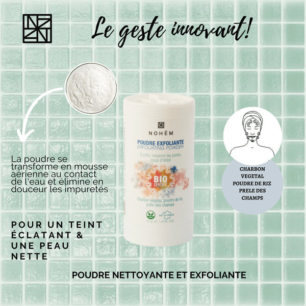 Poudre exfoliante visage