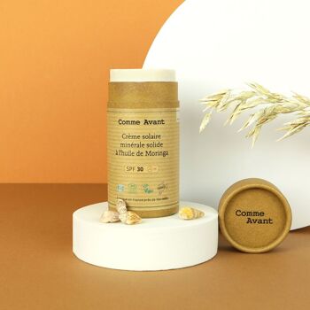 Crème solaire minérale SPF30 à l'huile de Moringa - V3