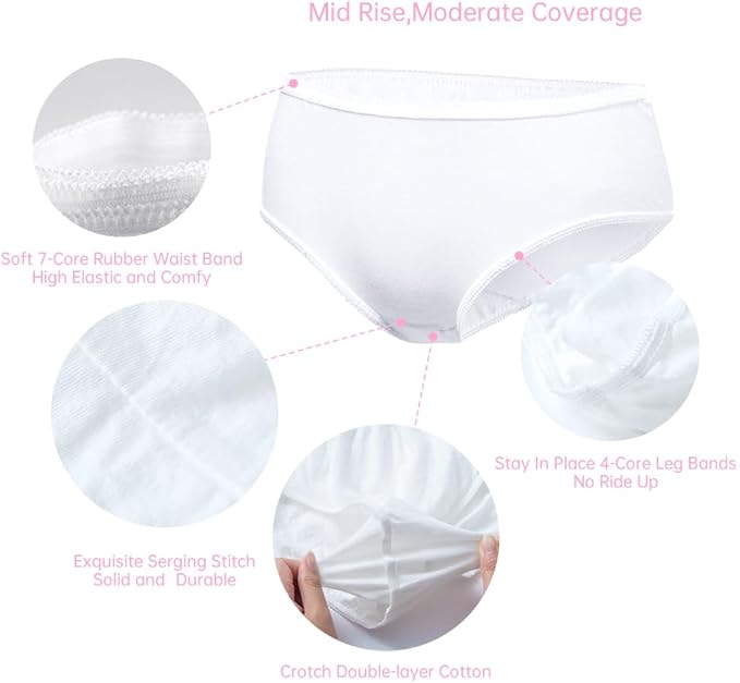 Sous-vêtements jetables pour femmes 100% coton Lot de 5 –Travelcare