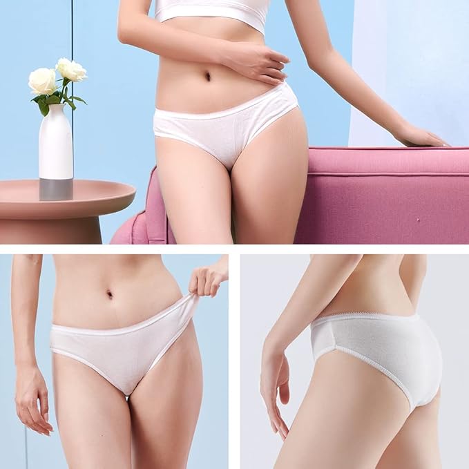 Sous-vêtements jetables pour femmes 100% coton Lot de 5 –Travelcare