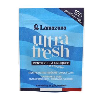 Dentifrice à croquer BIO - Menthe et fluor - Ultra fresh - 120 pastilles