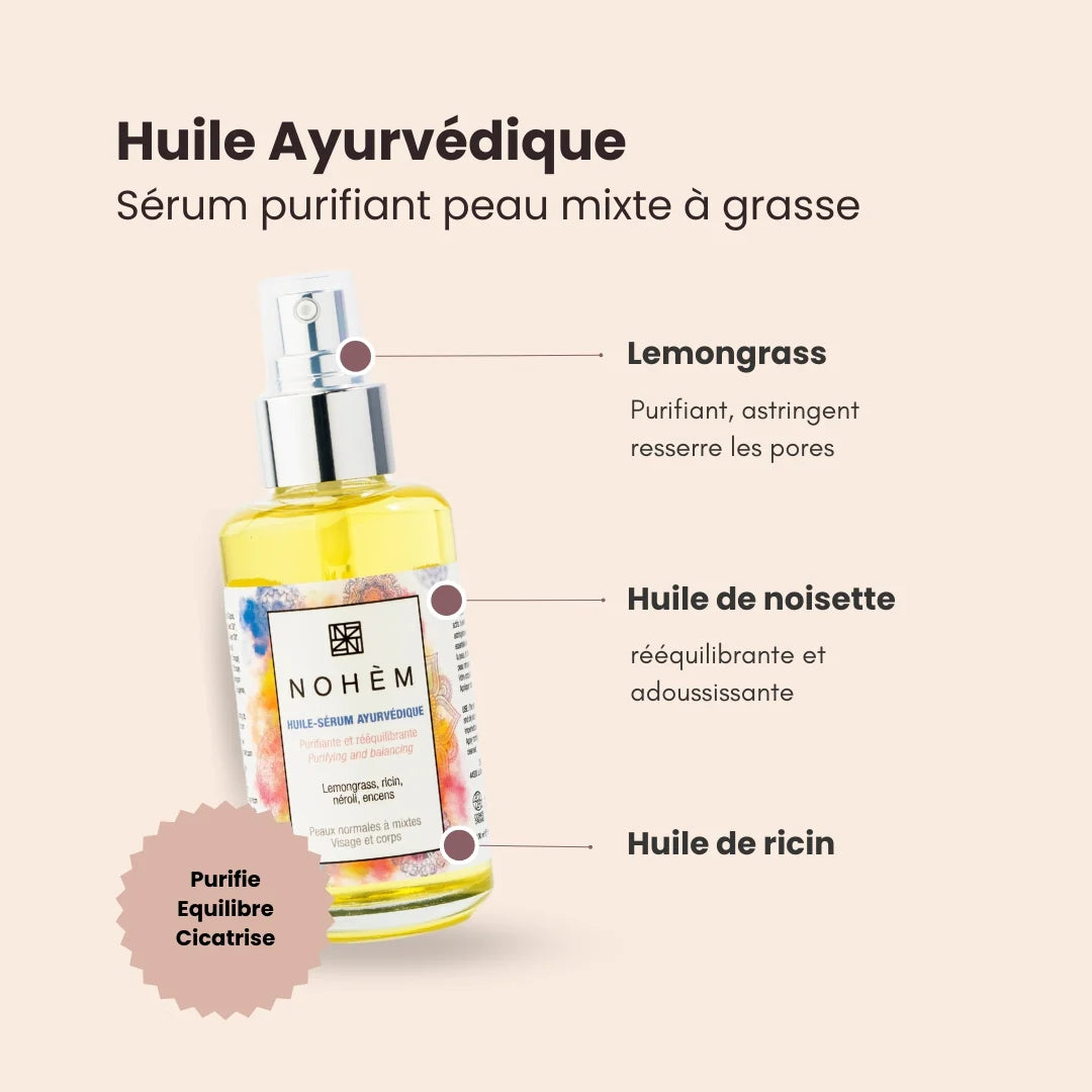 Huile - Sérum Ayurvédique Purifiante Et Rééquilibrante