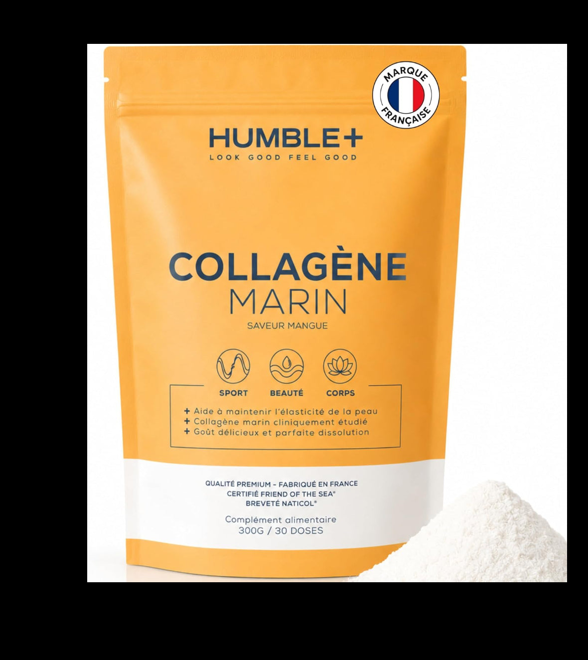 Collagène Marin Mangue en Poudre Humble+