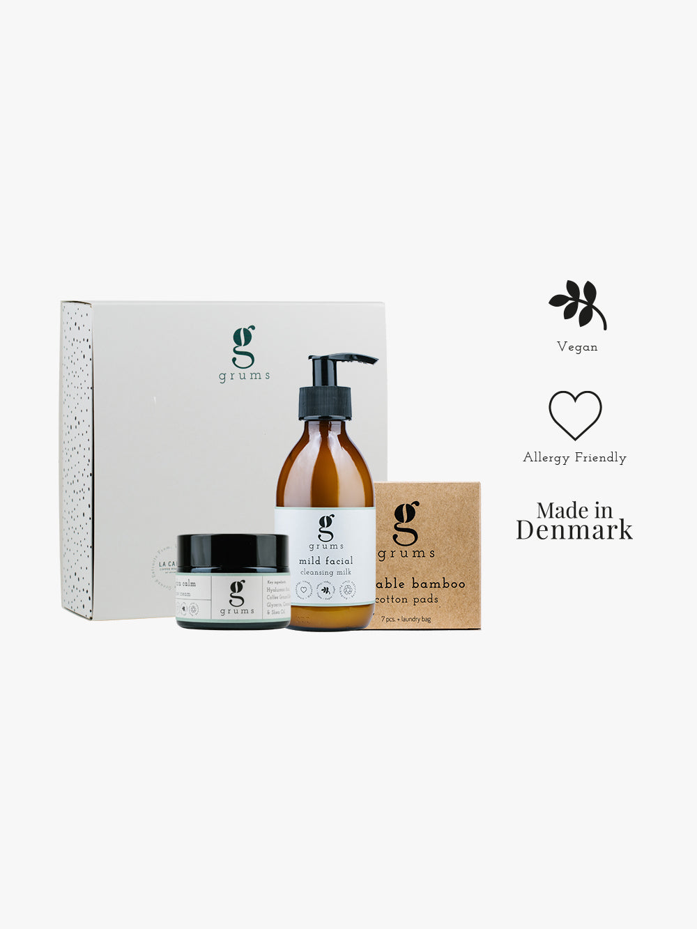 Grums Coffret Facial Essentials Soins Anti-Allergiques