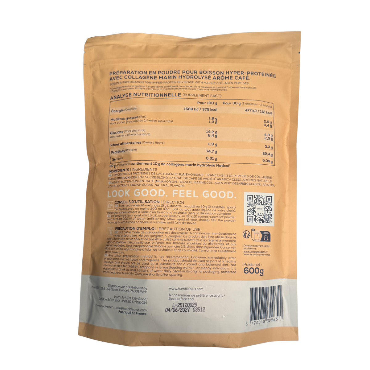 Collagene marino neutro in polvere Humble+