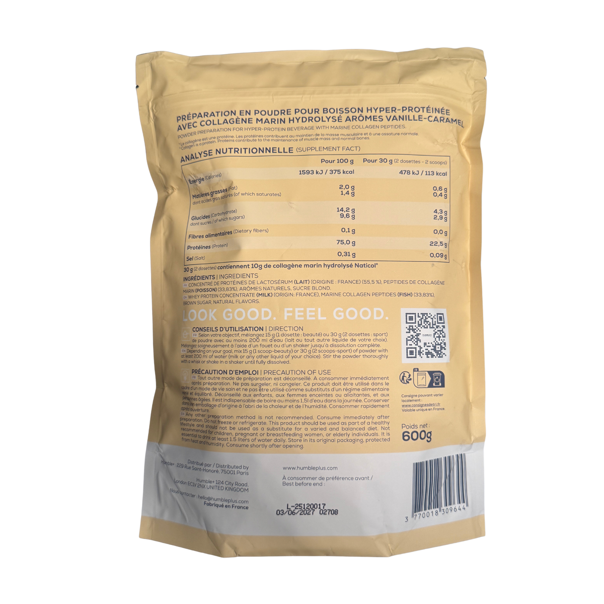 Collagene marino neutro in polvere Humble+